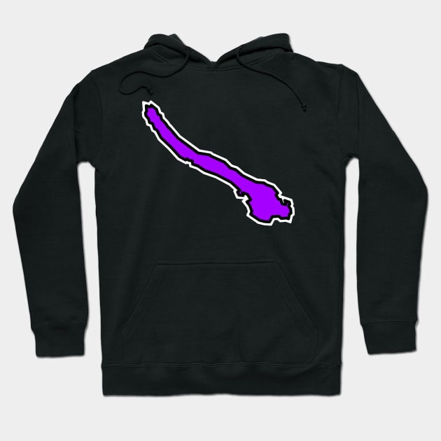 Galiano Island Silhouette in Purple Violet - Simple Gift - Galiano Island Hoodie by City of Islands